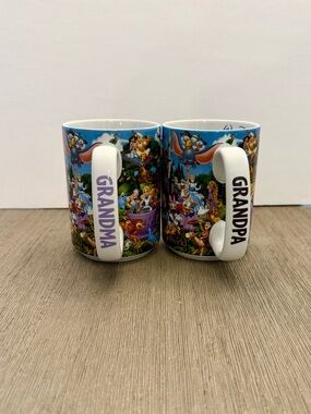 Disney Parks Grandma Grandpa Coffee Mug Set Walt Disney World Characters